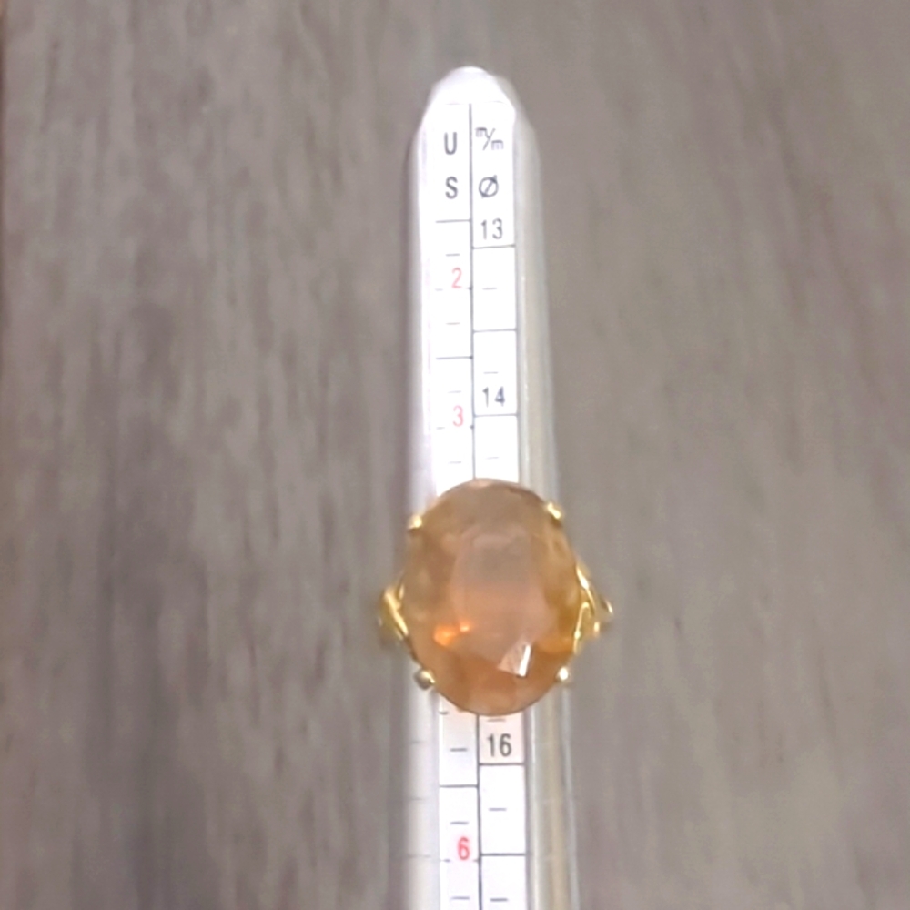 Sarah Coventry 1967 “Golden Amber” Cocktail Ring – Signed Vintage Collectible - Picture 13 of 16